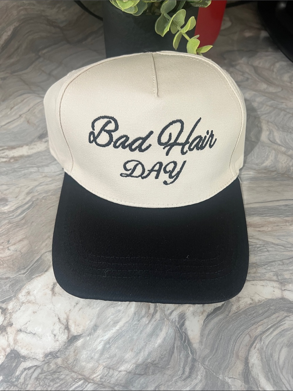 Bad Hair Day Embroidered Two-Tone Trucker Hat